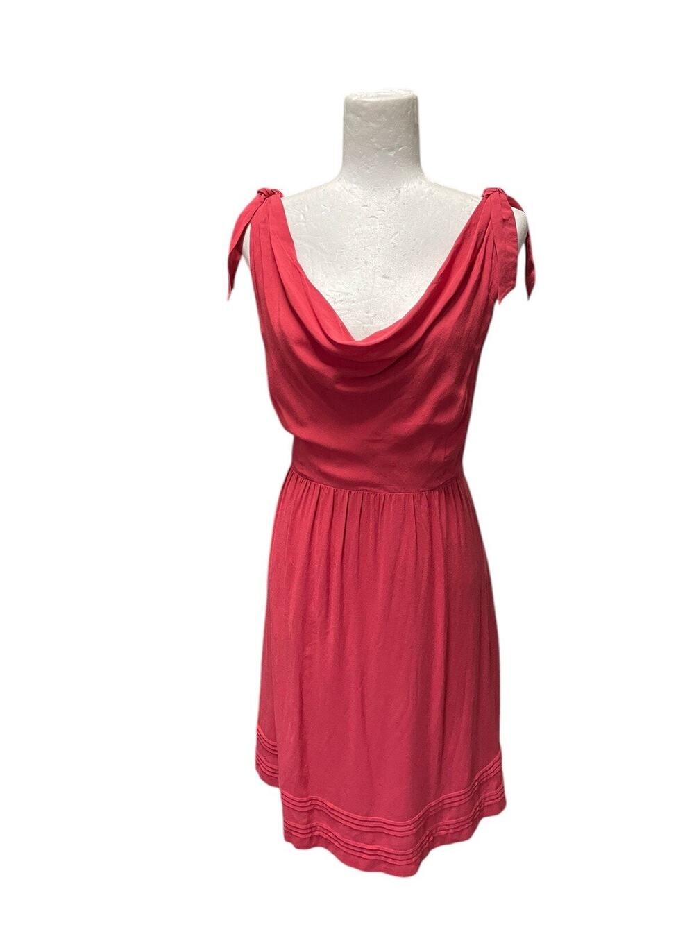 Anthropologie Red Y2K Cowl Neck Dress Sleeveless Flirty Indie Fairy Size 8